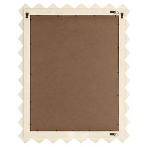 Safavieh KASE- White 26" x 32.5" Slim Pinewood & MDF Framed Mirror — Modern Coastal Farmhouse Accent Piece MRR9010B