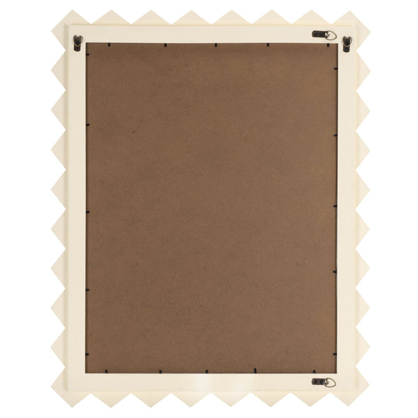 Safavieh KASE- White 26" x 32.5" Slim Pinewood & MDF Framed Mirror — Modern Coastal Farmhouse Accent Piece MRR9010B