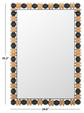 Safavieh Azaria Mirror Black / Natural Pine/Mdf 