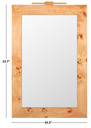 Safavieh Anthea Mirror Natural / Light Natural Natural  Mdf With Poplar Willow Veneer ,Mdf