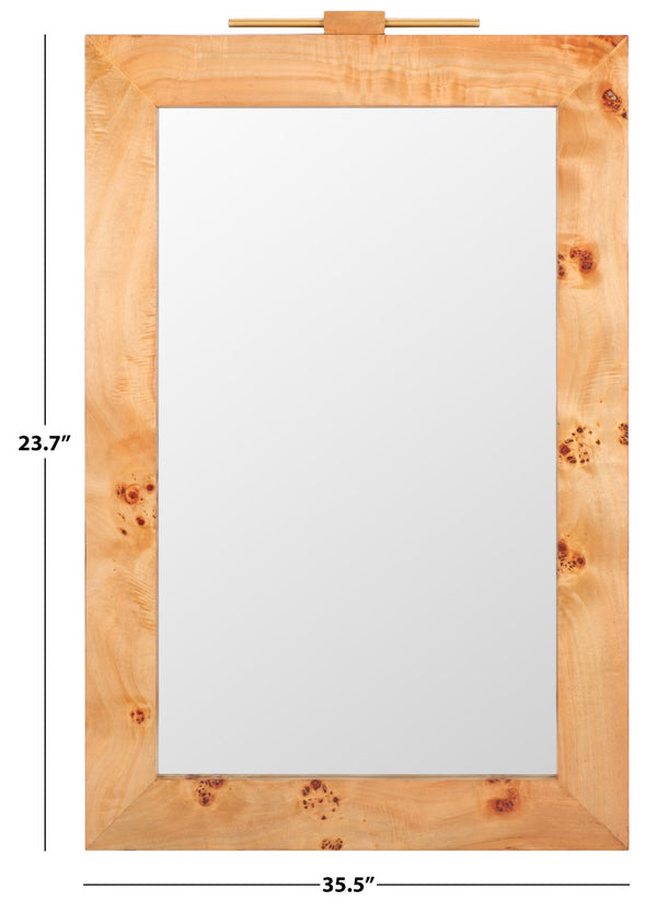 Safavieh Anthea Mirror Natural / Light Natural Natural  Mdf With Poplar Willow Veneer ,Mdf