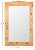 Safavieh Anthea Mirror Natural / Light Natural Natural  Mdf With Poplar Willow Veneer ,Mdf