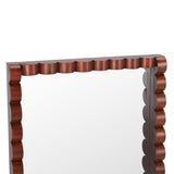 Safavieh Charli Mirror Walnut Pine Wood