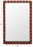 Safavieh Charli Mirror Walnut Pine Wood