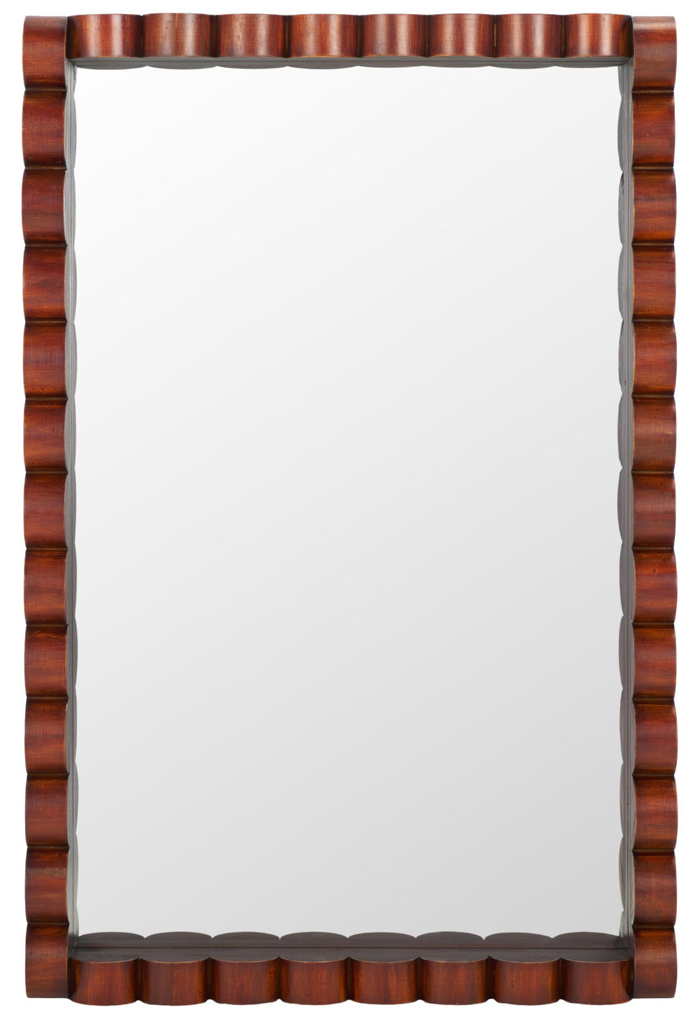Safavieh Charli Mirror Walnut Pine Wood