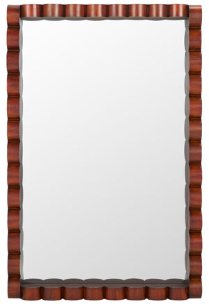 Safavieh Charli Mirror Walnut Pine Wood