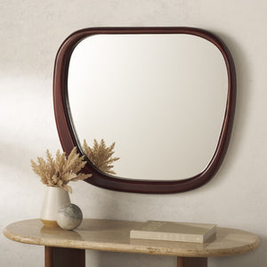 Safavieh Zita Mirror Walnut Pine Wood