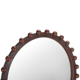 Safavieh Lando Mirror Walnut Fortune Paulownia Wood/Schima Pearl