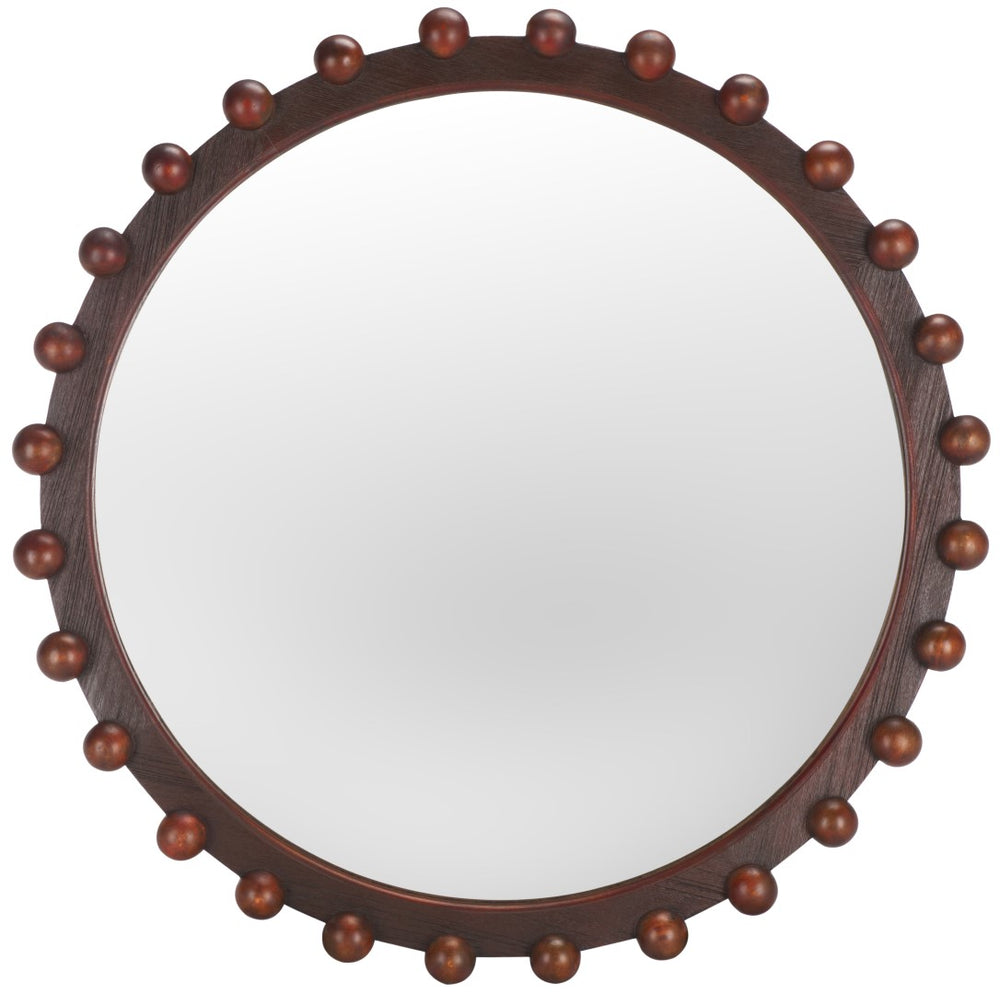 Safavieh Lando Mirror Walnut Fortune Paulownia Wood/Schima Pearl