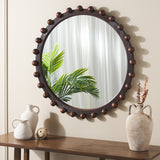 Safavieh Lando Mirror Walnut Fortune Paulownia Wood/Schima Pearl