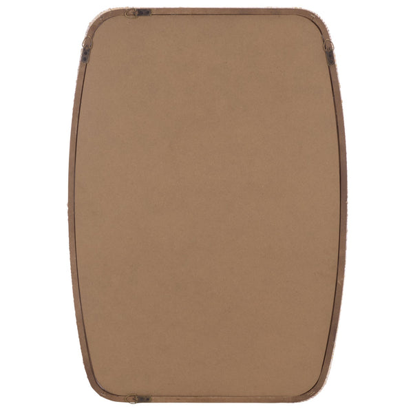 Safavieh LANI Curved Rectangular Mirror with Natural Rattan Frame, 21.26" x 29.92" — Coastal-Boho Wall Accent MRR9032A