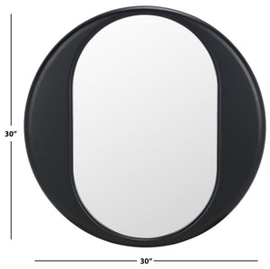 Safavieh Ollie, 29.84-inch Black Mirror – Sleek Mdf Design For Stylish Home Decor & Elegant Reflection Black 60% Mdf ,40% Mirror , Mrr9034a