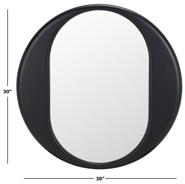 Safavieh Ollie, 29.84-inch Black Mirror – Sleek Mdf Design For Stylish Home Decor & Elegant Reflection Black 60% Mdf ,40% Mirror , Mrr9034a