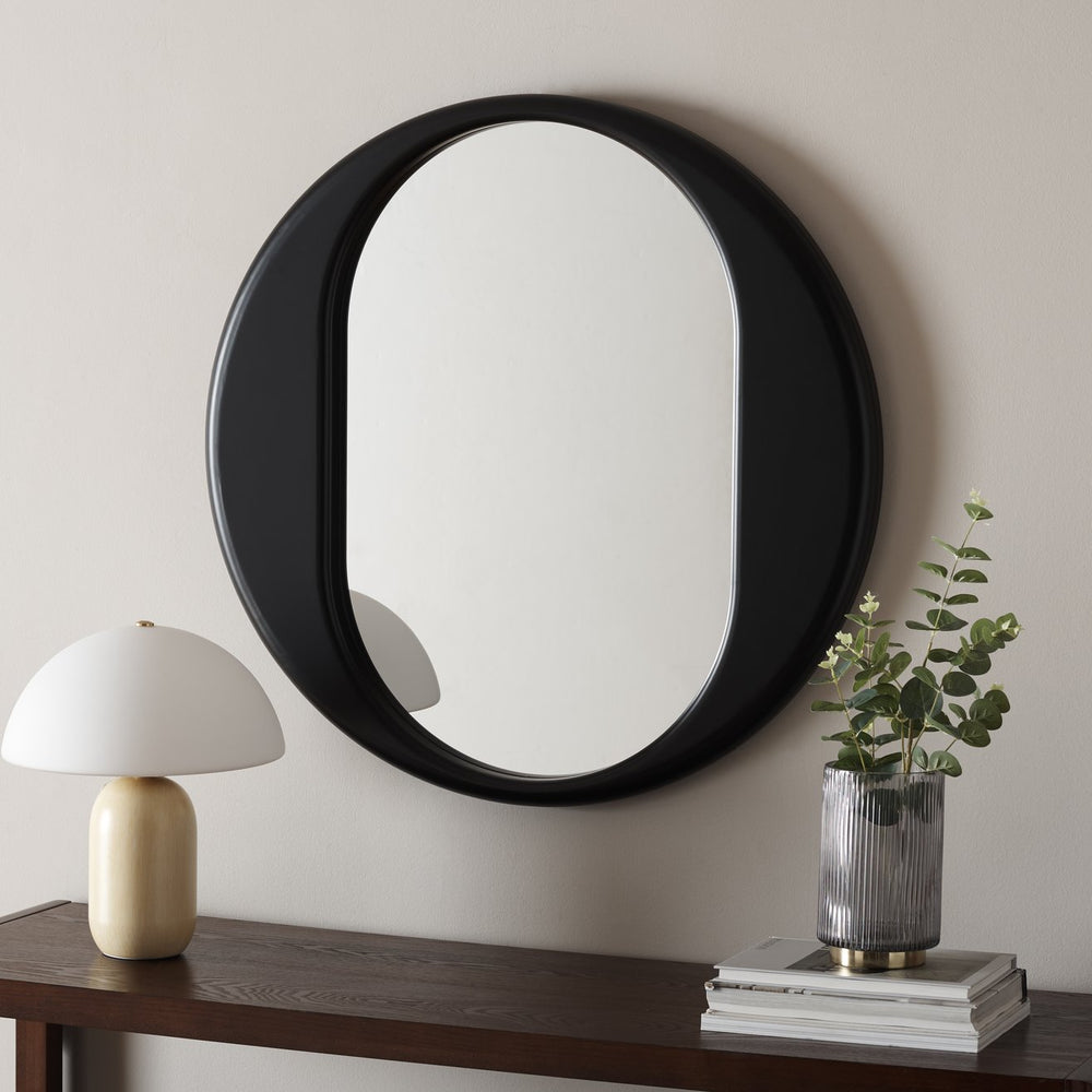 Safavieh Ollie, 29.84-inch Black Mirror – Sleek Mdf Design For Stylish Home Decor & Elegant Reflection Black 60% Mdf ,40% Mirror , Mrr9034a