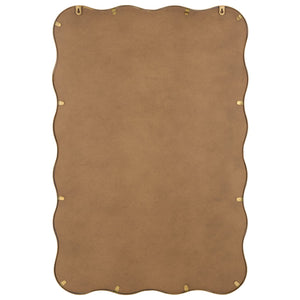 Safavieh ARIANA Scalloped Gold Mirror 24.2"x35.83" — Elegant MDF/Iron Frame, Luxe Accent for Entryways MRR9036A