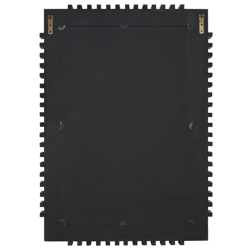 Safavieh Brom, 25.80-inch Black Firwood/Mdf Mirror – Modern Elegance To Elevate Your Living Space Decor Black 40% Fir Wood ,30% Mirror ,30% Mdf Mrr9037a