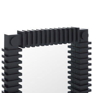 Safavieh Brom, 25.80-inch Black Firwood/Mdf Mirror – Modern Elegance To Elevate Your Living Space Decor Black 40% Fir Wood ,30% Mirror ,30% Mdf Mrr9037a