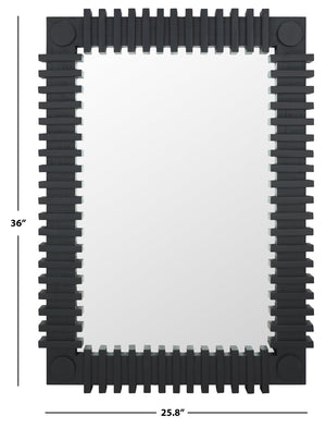 Safavieh Brom, 25.80-inch Black Firwood/Mdf Mirror – Modern Elegance To Elevate Your Living Space Decor Black 40% Fir Wood ,30% Mirror ,30% Mdf Mrr9037a