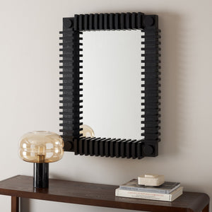 Safavieh Brom, 25.80-inch Black Firwood/Mdf Mirror – Modern Elegance To Elevate Your Living Space Decor Black 40% Fir Wood ,30% Mirror ,30% Mdf Mrr9037a