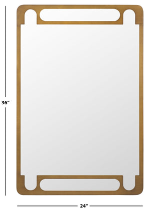 Safavieh Titlia, 24-inch Antique Brass Iron Mirror - Timeless Elegance For Any Room, Adds Classic Charm Antique Gold 35% Mirror ,35% Mdf,30% Iron Mrr9038a