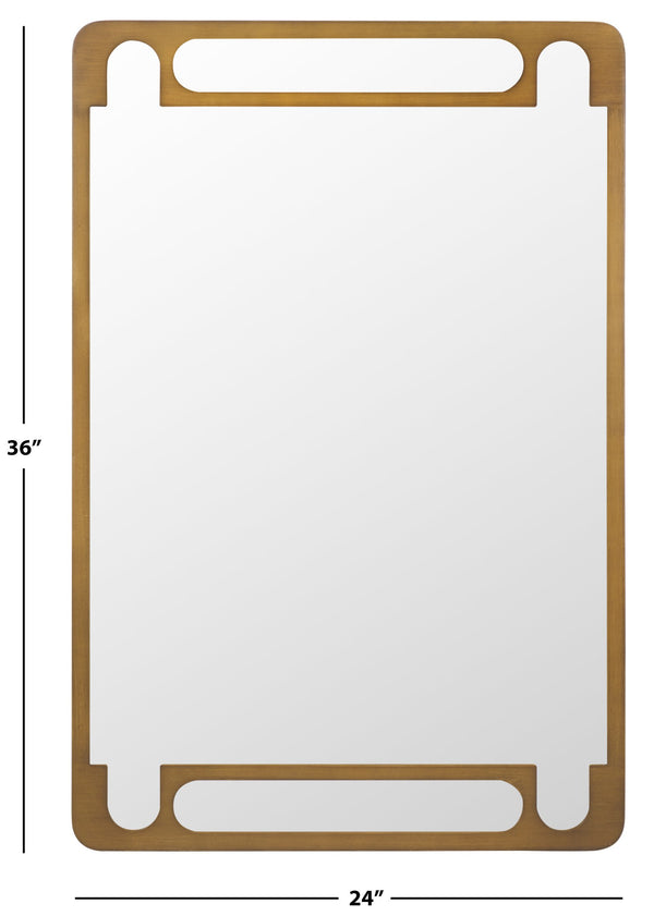 Safavieh Titlia, 24-inch Antique Brass Iron Mirror - Timeless Elegance For Any Room, Adds Classic Charm Antique Gold 35% Mirror ,35% Mdf,30% Iron Mrr9038a