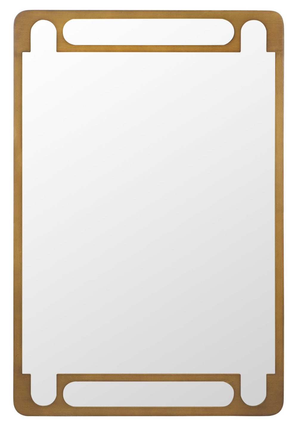 Safavieh TILIA Antique Brass Mirror - 24" x 36" Rectangular Design, Modern-Geometric Accent for Any Room MRR9038A