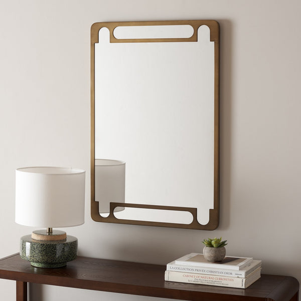 Safavieh Titlia, 24-inch Antique Brass Iron Mirror - Timeless Elegance For Any Room, Adds Classic Charm Antique Gold 35% Mirror ,35% Mdf,30% Iron Mrr9038a