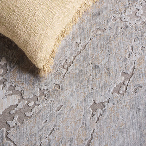 Safavieh Marvel Low-Profile Grey Ivory Area Rug — Modern Minimalist Flatweave, Durable Belgian Power-Loomed Design 5'-3" x 7'-6" MRV450F-5