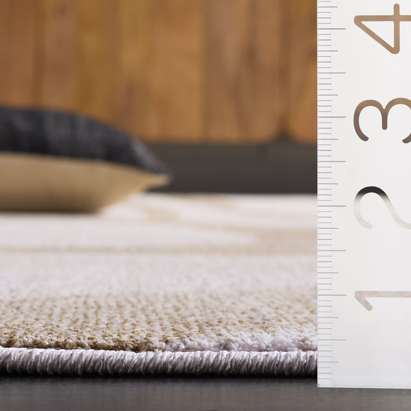 Safavieh Marvel 6'7" X 9'6" Beige/Grey Area Rug — Low-Profile 3/8" Pile, Belgium Power-Loomed, Slip-Resistant MRV650B-7