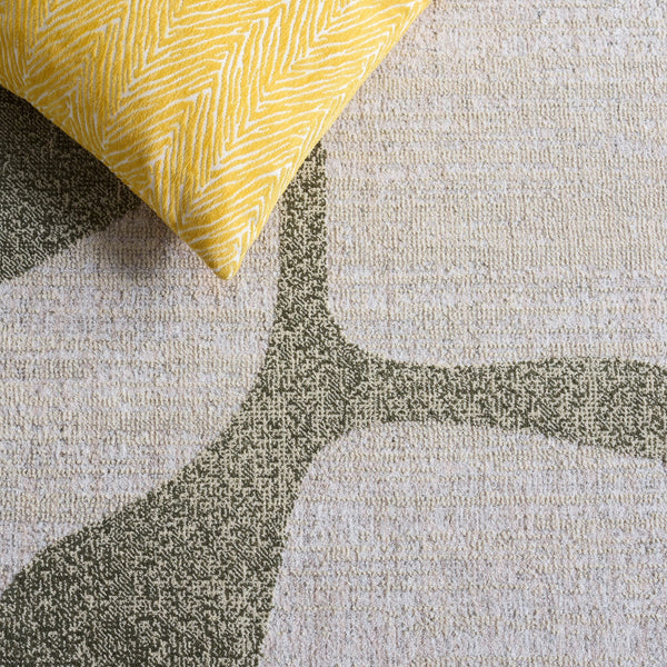 Safavieh Marvel Low-Profile Olive Beige Area Rug 6'7" X 9'6" — Minimalist Belgian Power-Loomed Durable Style MRV650X-7