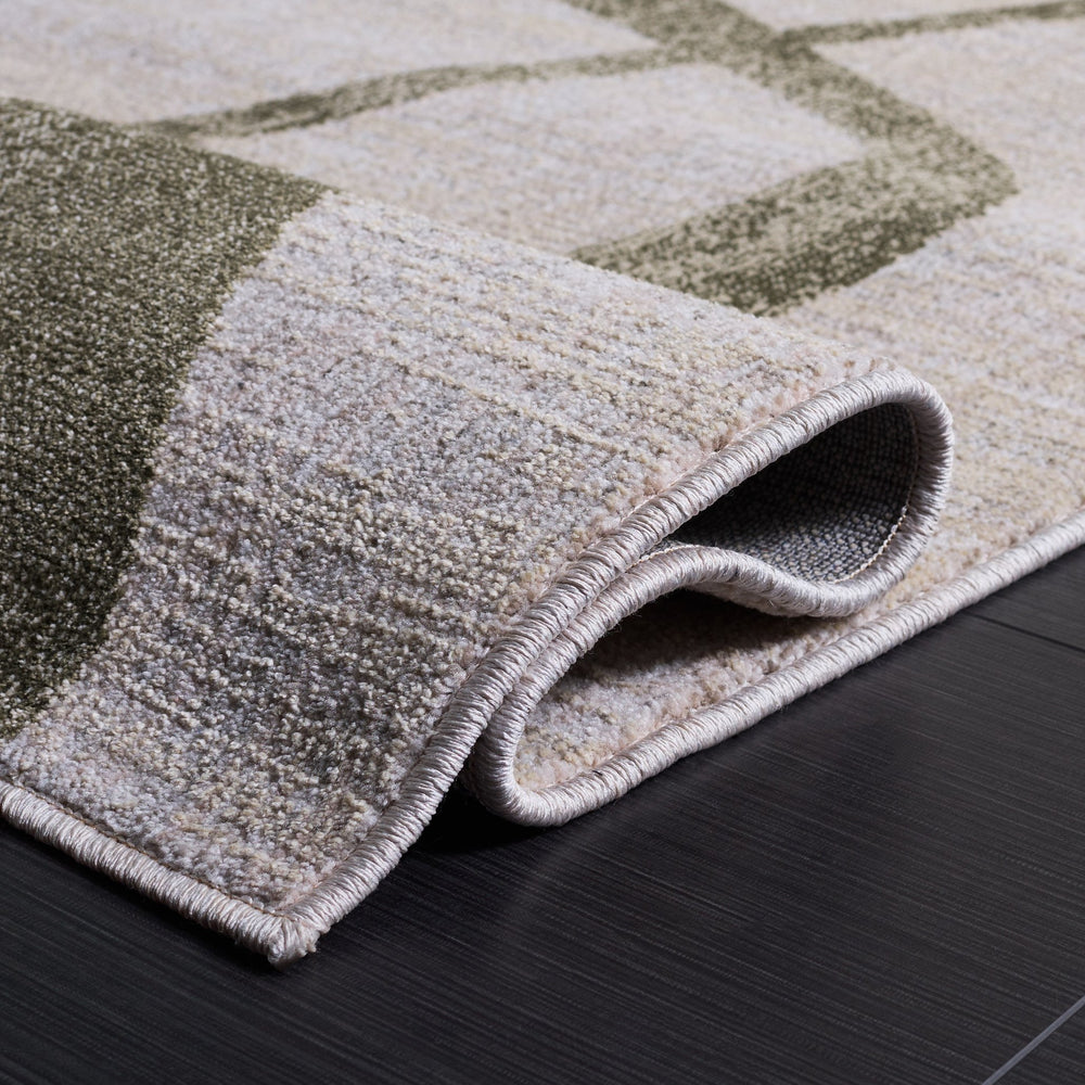 Safavieh Marvel Low-Profile Olive Beige Area Rug 6'7" X 9'6" — Minimalist Belgian Power-Loomed Durable Style MRV650X-7
