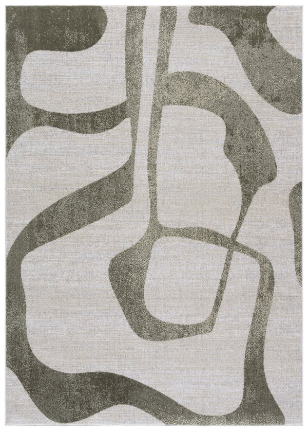 Safavieh Marvel Low-Profile Olive Beige Area Rug 6'7" X 9'6" — Minimalist Belgian Power-Loomed Durable Style MRV650X-7