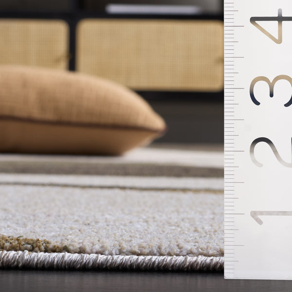 Safavieh Marvel Olive Beige Area Rug — Belgian-Made Low-Profile, Slip-Resistant Rug With Subtle Texture For Modern Spaces 6'-7" x 9'-6" MRV660X-7