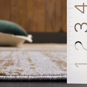 Safavieh Marvel Low-Profile Beige & Grey Area Rug 6'7"X9'6" — Belgian Power-Loomed, Slip-Resistant, Modern MRV670B-7