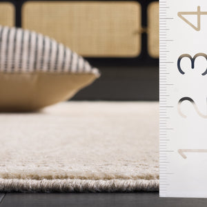 Safavieh Marvel Ivory Beige Low-Profile Area Rug — Minimalist Power-Loomed Viscose-Polyester Blend, Slip-Resistant Surface (5X7) 5'-1" x 7'-6" MRV860A-5