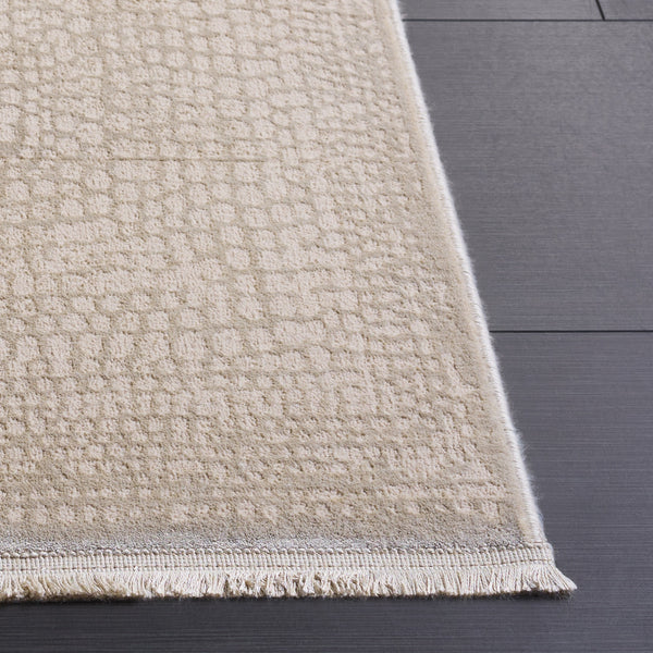 Safavieh Marvel Ivory Beige Low-Profile Area Rug — Minimalist Power-Loomed Viscose-Polyester Blend, Slip-Resistant Surface (5X7) 5'-1" x 7'-6" MRV860A-5