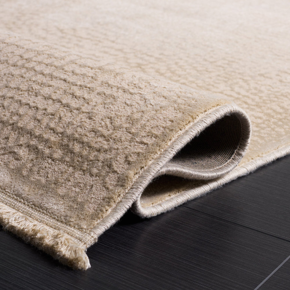 Safavieh Marvel Ivory Beige Low-Profile Area Rug — Minimalist Power-Loomed Viscose-Polyester Blend, Slip-Resistant Surface (5X7) 5'-1" x 7'-6" MRV860A-5