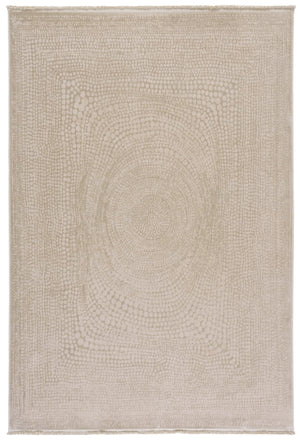 Safavieh Marvel Ivory Beige Low-Profile Area Rug — Minimalist Power-Loomed Viscose-Polyester Blend, Slip-Resistant Surface (5X7) 5'-1" x 7'-6" MRV860A-5