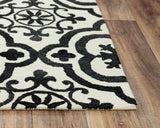 Rizzy Matrix MRX104 Hand Tufted Transitional Wool/Recycled Poly Rug Black/White 8'6" x 11'6"
