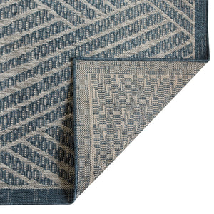 AMER Rugs Maryland Abbel MRY-1 Indoor-Outdoor Machine Made Polypropylene Modern & Contemporary Geometric Rug Blue 6'6" x 9'10"