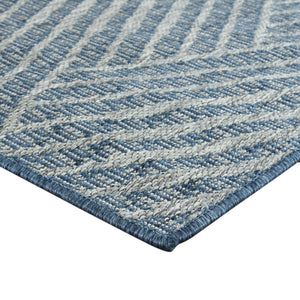 Amer Rugs Maryland Modern Geometric Indoor-outdoor Runner Rug For Living Room, Deck, Patio, Or Porch Makeover Blue Polypropylene Mry10203