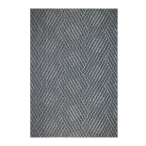 AMER Rugs Maryland Abbel MRY-1 Indoor-Outdoor Machine Made Polypropylene Modern & Contemporary Geometric Rug Blue 6'6" x 9'10"