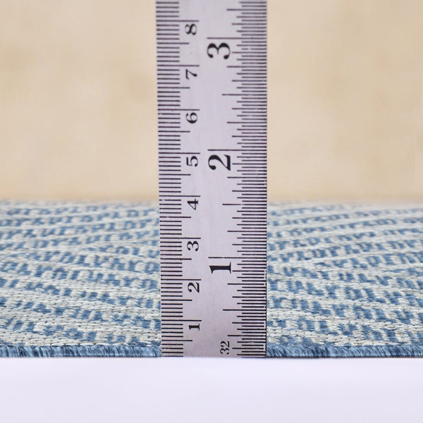 Amer Rugs Maryland Modern Geometric Indoor-outdoor Runner Rug For Living Room, Deck, Patio, Or Porch Makeover Blue Polypropylene Mry10203