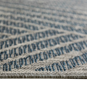 AMER Rugs Maryland Abbel MRY-1 Indoor-Outdoor Machine Made Polypropylene Modern & Contemporary Geometric Rug Blue 6'6" x 9'10"