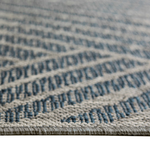 AMER Rugs Maryland Abbel MRY-1 Indoor-Outdoor Machine Made Polypropylene Modern & Contemporary Geometric Rug Blue 6'6" x 9'10"