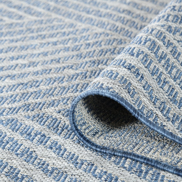 Amer Rugs Maryland Modern Geometric Indoor-outdoor Runner Rug For Living Room, Deck, Patio, Or Porch Makeover Blue Polypropylene Mry10203