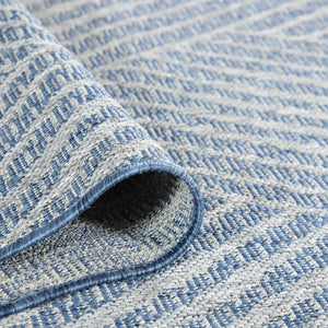 Amer Rugs Maryland Modern Geometric Indoor-outdoor Runner Rug For Living Room, Deck, Patio, Or Porch Makeover Blue Polypropylene Mry10203