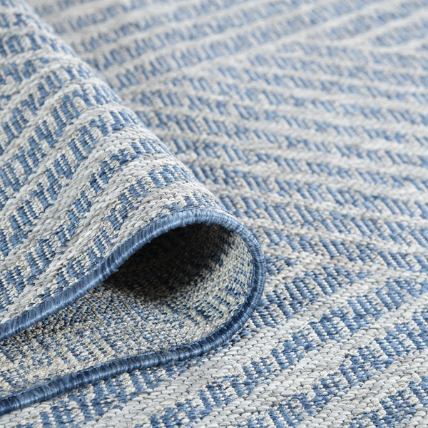 Amer Rugs Maryland Modern Geometric Indoor-outdoor Runner Rug For Living Room, Deck, Patio, Or Porch Makeover Blue Polypropylene Mry10203