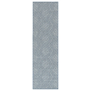Amer Rugs Maryland Modern Geometric Indoor-outdoor Runner Rug For Living Room, Deck, Patio, Or Porch Makeover Blue Polypropylene Mry12408