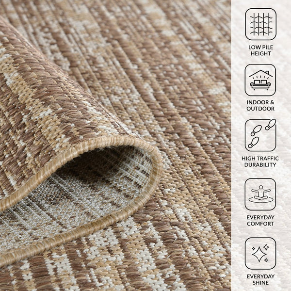 Amer Rugs Maryland Modern Striped Indoor-outdoor Rug - Durable, Easy-care Design For Stylish Spaces Brown Polypropylene Mry100406